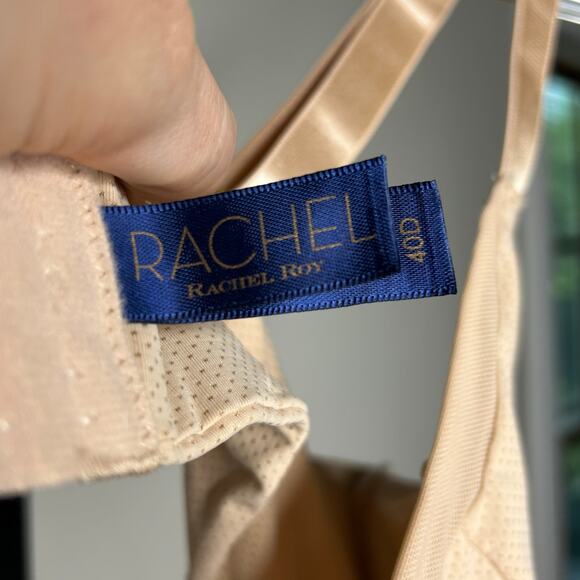 Rachel Roy bra-40D-underwire, nude,  mesh lined breathable bow detail‎ - Picture 3 of 5